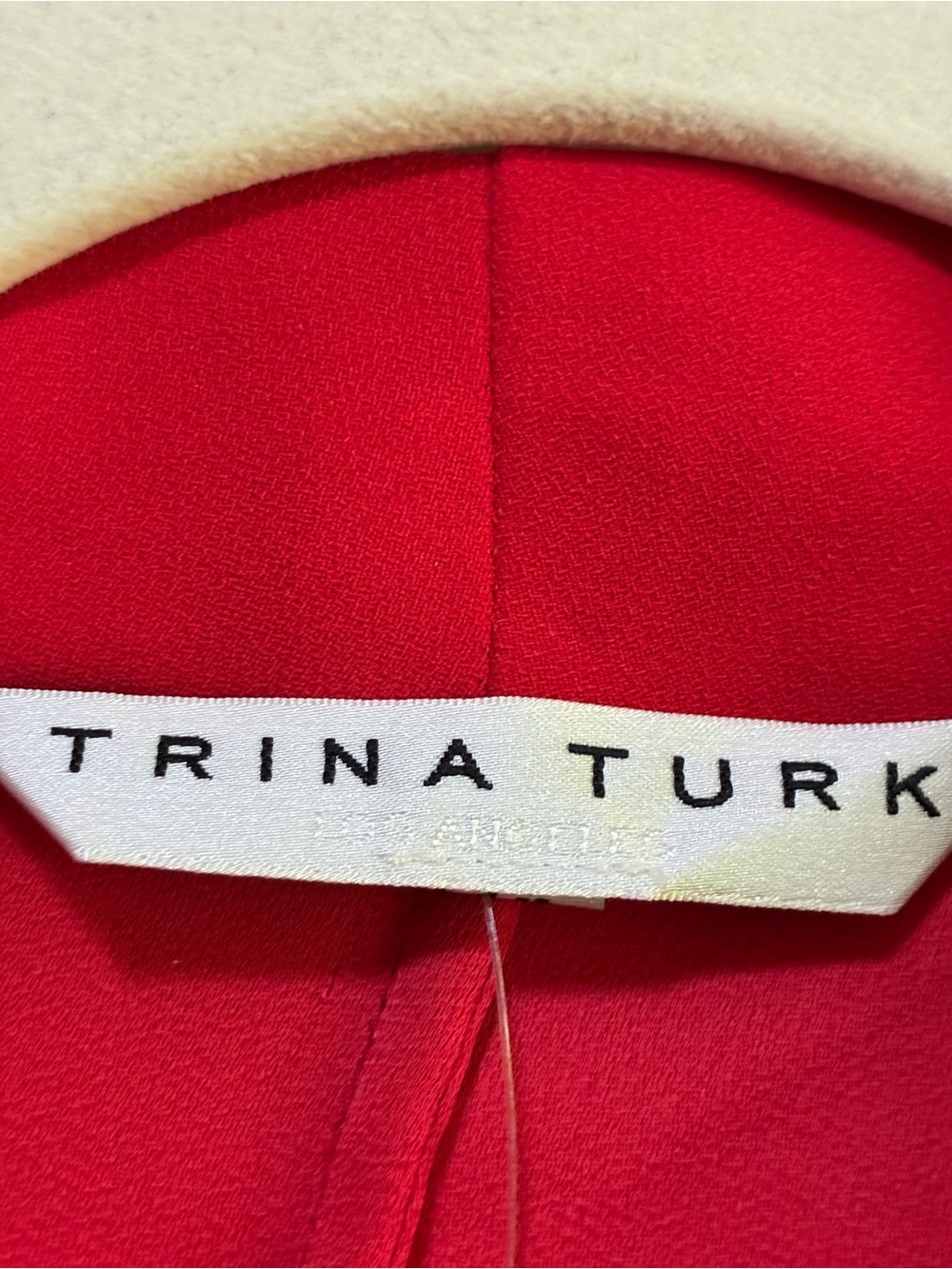 Trina Turk Red Draped Faux wrap Concourse Blouse size m/l - Picture 4 of 7